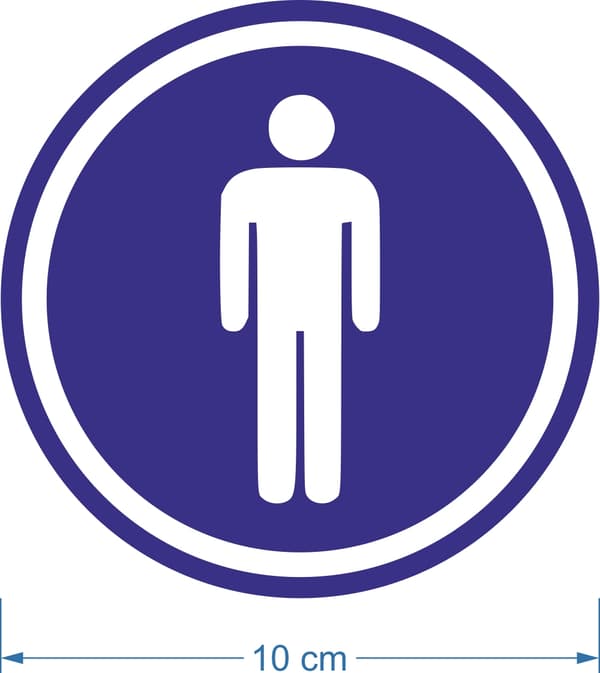 Tietotarra - miesten wc 10 cm
