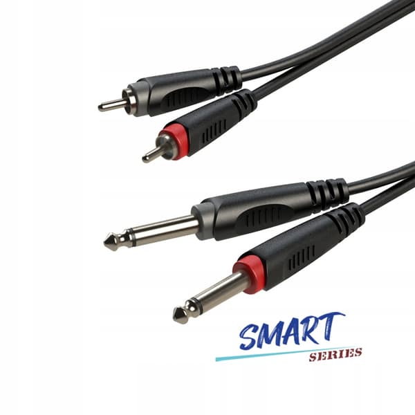 Roxtone SACC150L3 smart - Lydkabel 2 x RCA / 2 x Jack 6,3 mm mono 3m