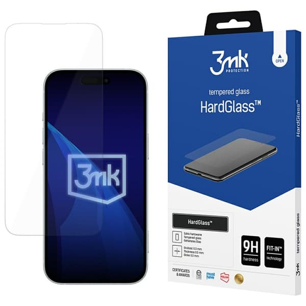 3MK HardGlass Hærdet Glas til iPhone 16 Pro Max / 17 Pro Max