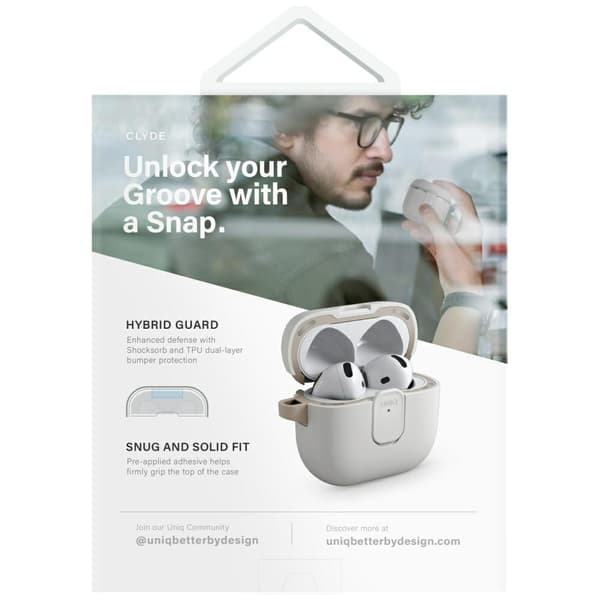 UNIQ Clyde-etui til AirPods 4 - Låsetui, sort