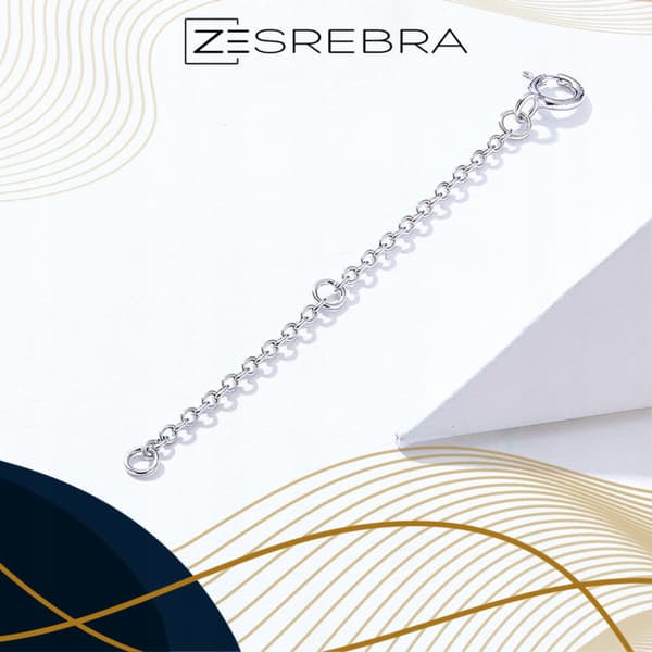 Silverarmbandskedjeförlängning 6cm universal silver pr 925