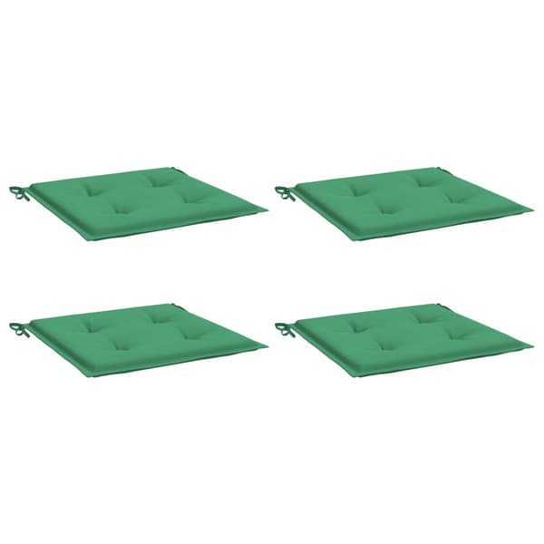 vidaXL Trädgårdsdynor, set om 4, gröna, 50x50x4 cm