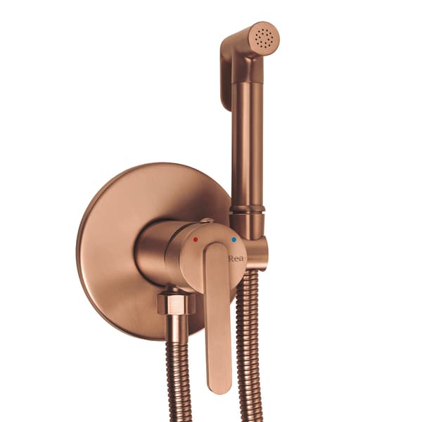 Borstad koppar bidéblandare dold Ontario bidé