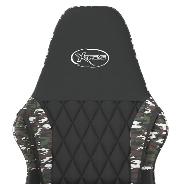 vidaXL gamingstol, sort og camouflage, kunstlæder