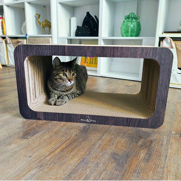Rektangulær kradsetræ til katte XL | brun | 53x28x30 cm | Mruu&Pruu