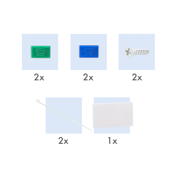 LogiLink Surface-Mounted Box 2 Keystone Module RJ45 USB Cat.6A Snap-in Valkoinen