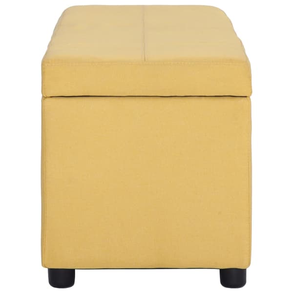 vidaXL Förvaringsbänk 116 cm gul polyester