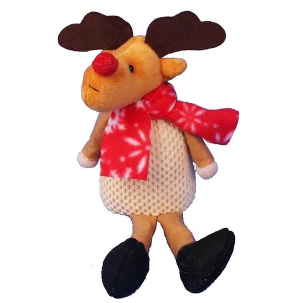Julepynt rensdyrfigur med dinglende ben 22 cm