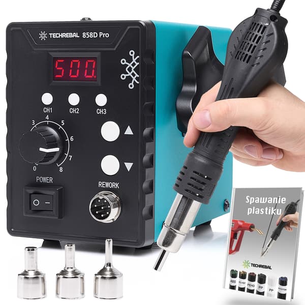 Techrebal 858D Lödstation + PCB-hållare + RF800