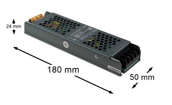 Modulær strømforsyning til LED slank transformer PREMIUM 120W 12V 10A Ecolight