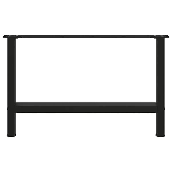 vidaXL sofabordsben, sorte, 2 stk., 70x(42-43) cm, stål