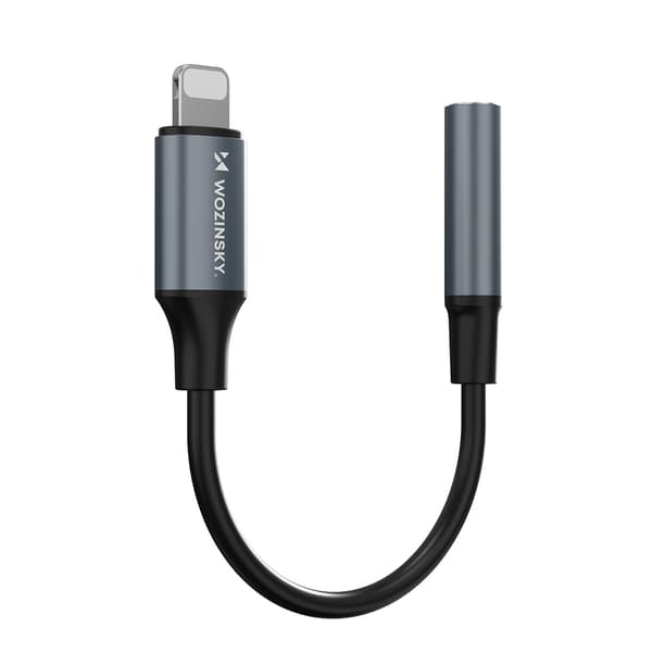iPhone Lightning till 3,5 mm minijack-adapter – svart