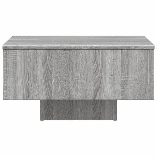 vidaXL Soffbord, grå Sonoma Ek, 60x60x31,5 cm