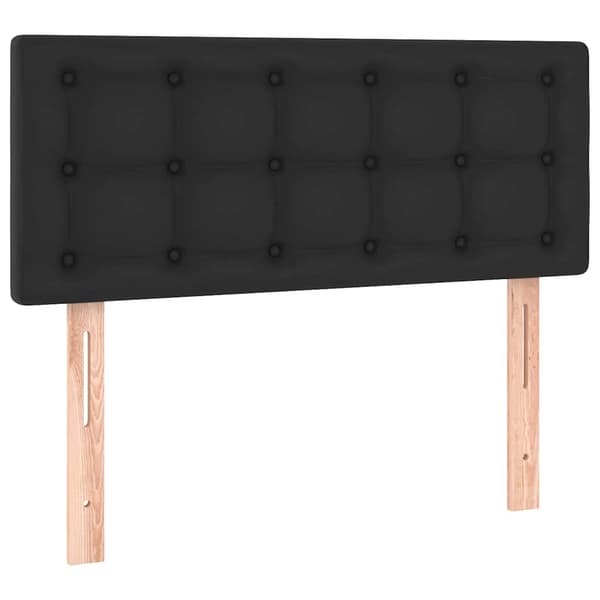 vidaXL Hovedgærde til seng sort 80x5x78/88 cm kunstlæder