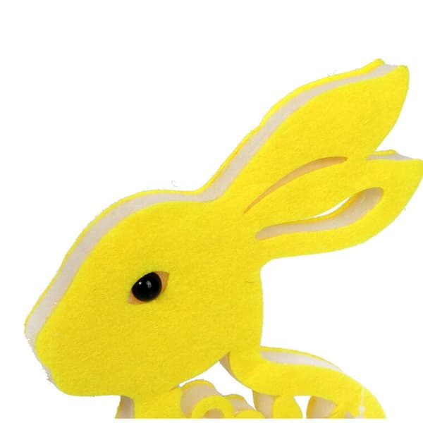 Påskehare skumfigur stående gul 24 cm