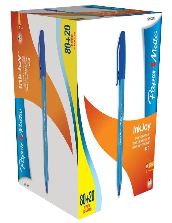 INKJOY KULSPETTSPENNA 100 KORKAR BLÅ VP (100)