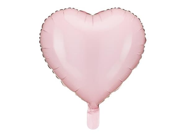 Folie hjerteballon lyserød 45 cm