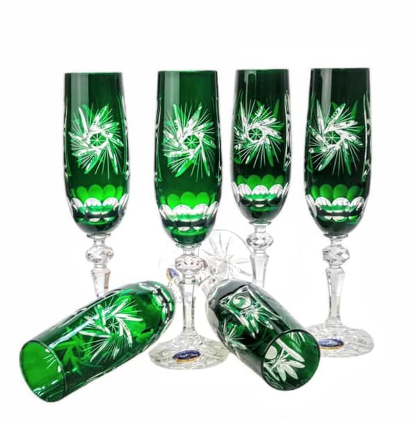 Smaragdkristall champagneglas 170ml Olive Grinder