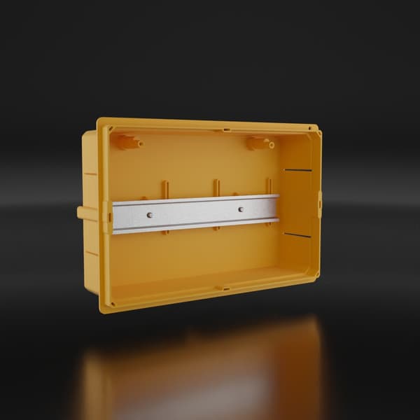 Infälld fördelningscentral QZERO IP65 12 moduler vit dörr 990.12 ML 0012
