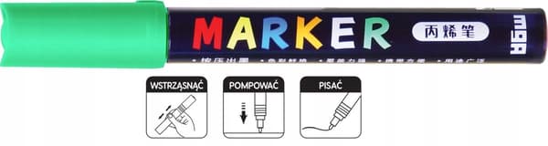 Akryl tusch 1-2 mm neongrøn MG A'6 4471