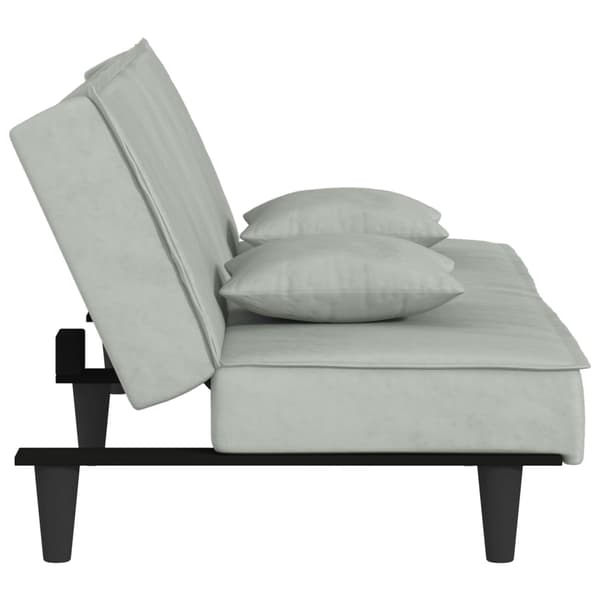 vidaXL sovesofa lysegrå fløjl