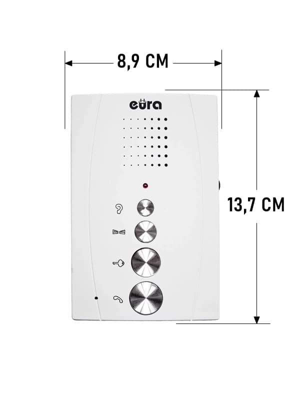 EURA INVITO Intercom Handsfree Högtalartelefon Enfamiljsgrind