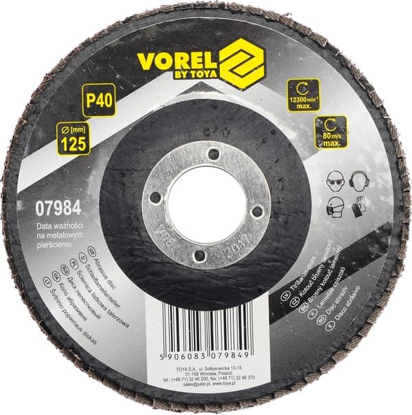 Flapskive p40 125 mm 07984 VOREL