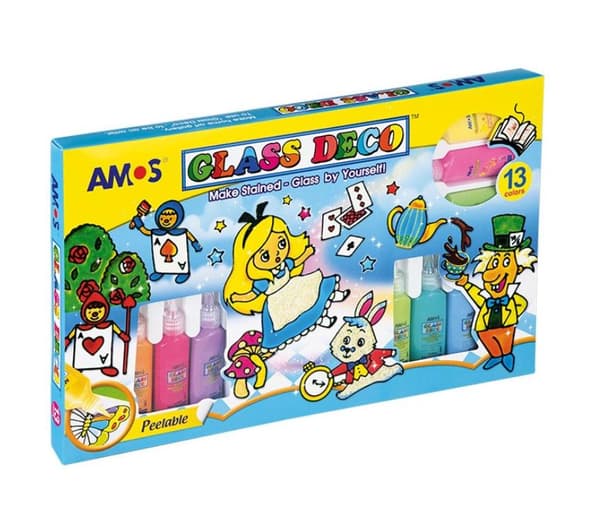 AMOS glasmaling i 13 farver