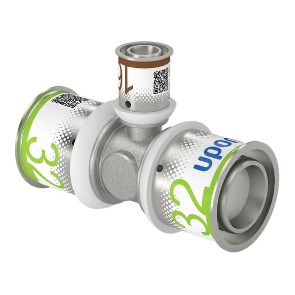 Uponor S-Press Plus Reduktions-T-stykke 32-16-32