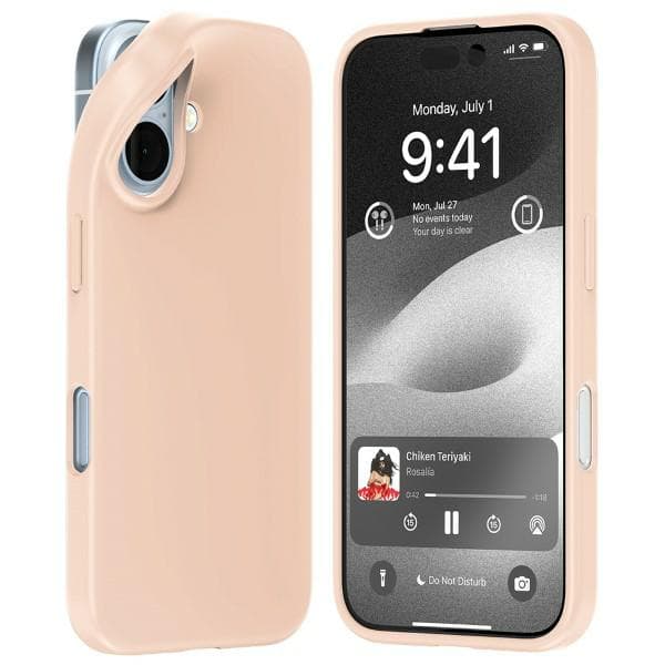 Mercury Soft Cover til iPhone 16, Pink Sand