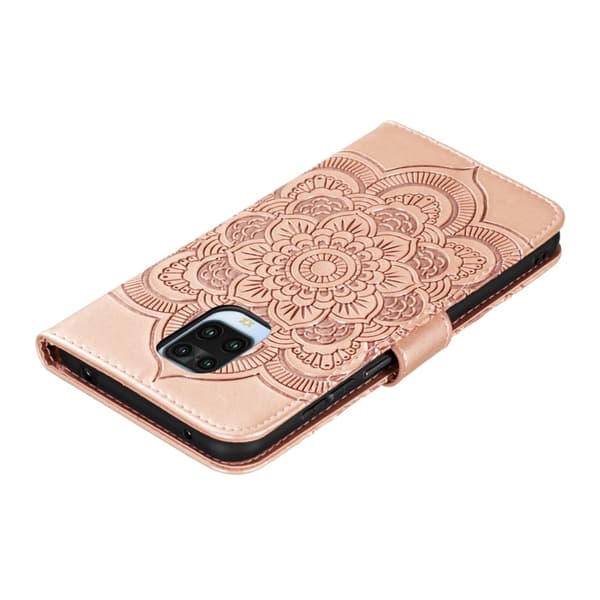Flip-etui til Xiaomi Redmi Note 9s/9 Pro, Mandala, rosaguld
