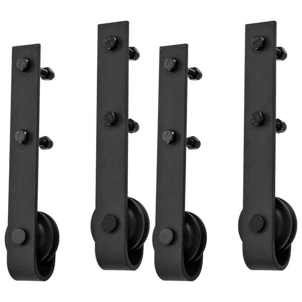 vidaXL monteringssystem til skydedør, 2 stk., 183 cm, stål, sort