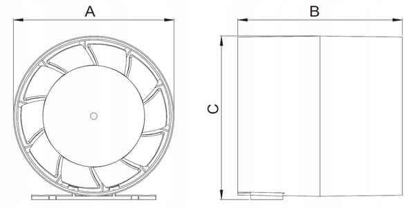 aRc 120 16W 158m3/t kanalventilator