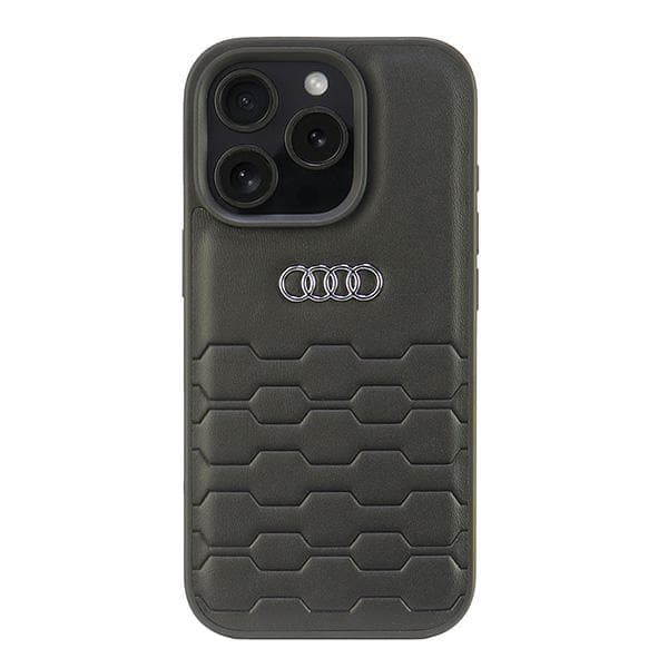 Audi kunstlædercover til iPhone 16 Pro, sort