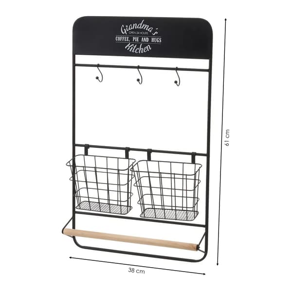 Väggorganisatör för kök i loftstil, 61 cm