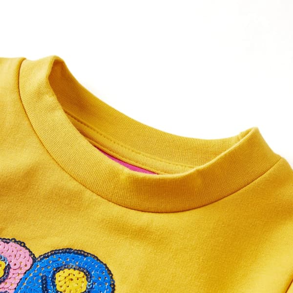 Børnesweatshirt, mørk okker, 92