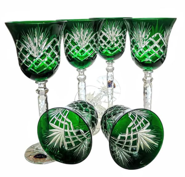 Smaragdkrystalvinglas 280 ml Ananas