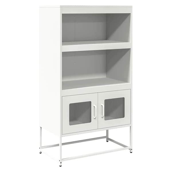 vidaXL kommode hvid 68x39x123 cm stål