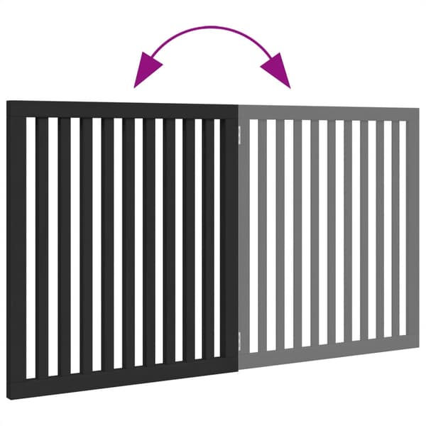 vidaXL foldbar hundegitter, 2 paneler, sort, 160 cm