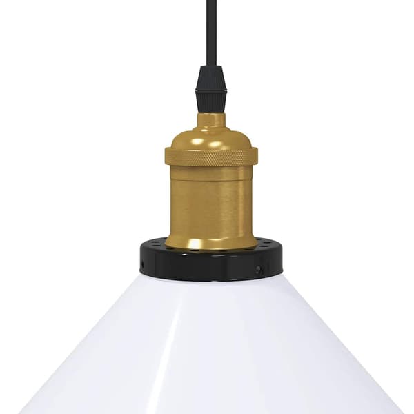 vidaXL Höjdjusterbar pendellampa E27 blank vit