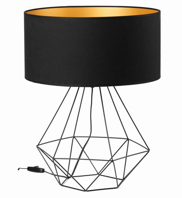 Tornado ADB lampe sort og guld