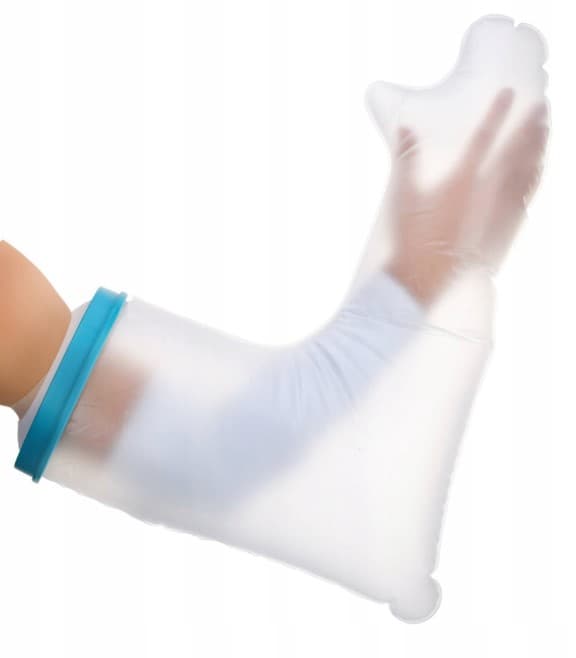 badskydd, handskydd, underarmsskydd, gips, sårförband