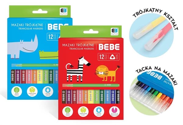 B&B Kids 12-farvede tuscher