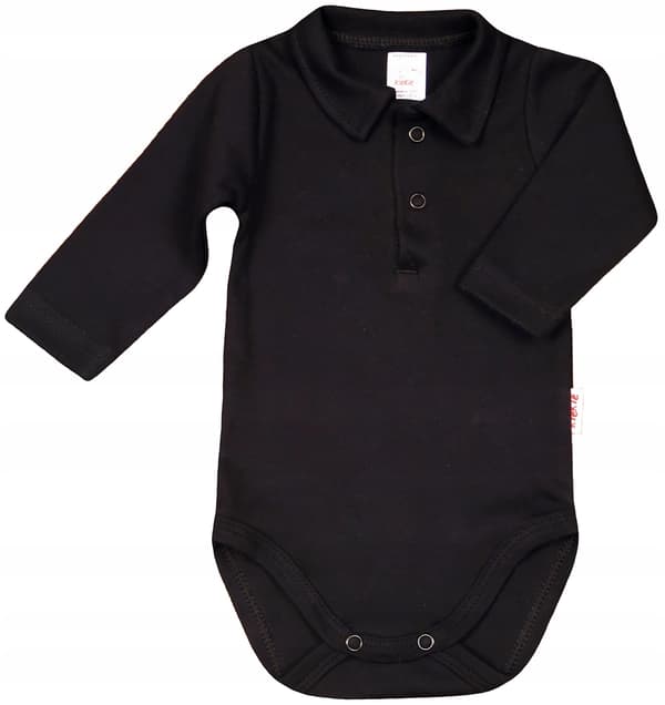 Bodysuit Polokrave Sort r 74 klekle