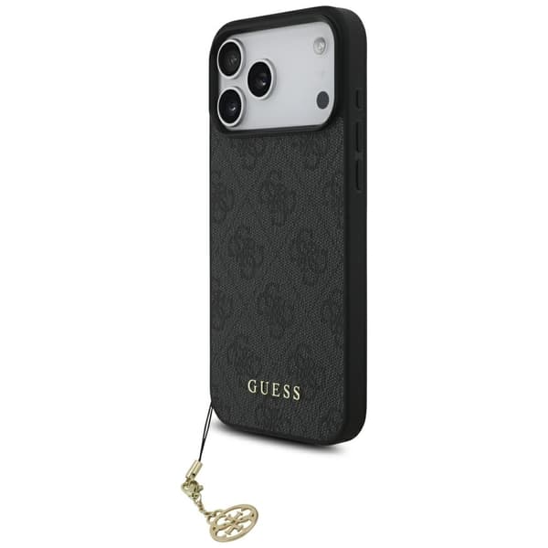 Guess 4G Charms Collection MagSafe-etui til iPhone 17 Pro Max, sort