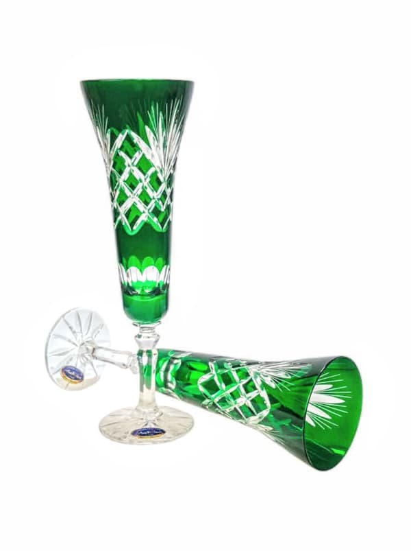 Smaragdkrystal Champagneglas 170 ml Ananas
