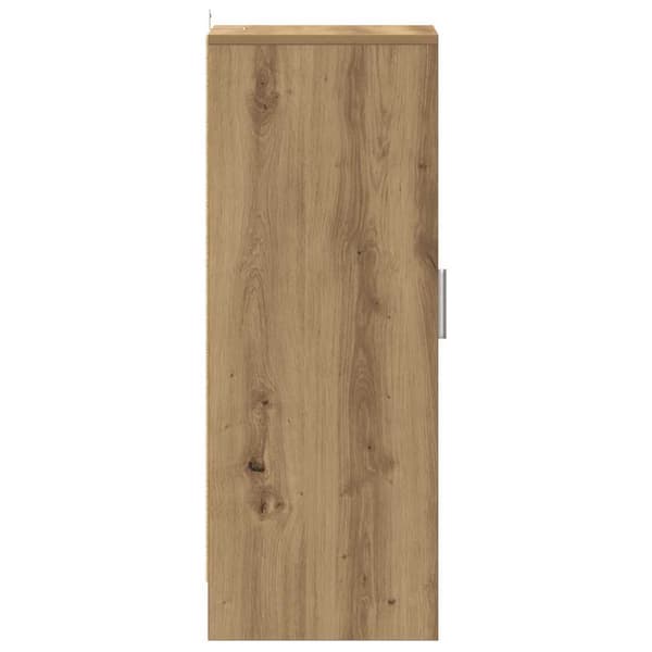 vidaXL skoskab håndlavet egetræ 32x35x92 cm
