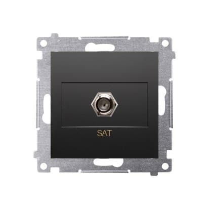 Enkelt SAT-antennestik (modul). Til individuelle installationer, sort.