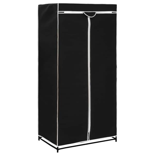 vidaXL garderobe, sort, 75x50x160 cm