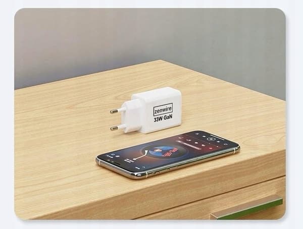 Hurtigoplader Cube GAN III 33W USB-C USB-A strømadapter til iPhone Samsung Zenwire YMS-618